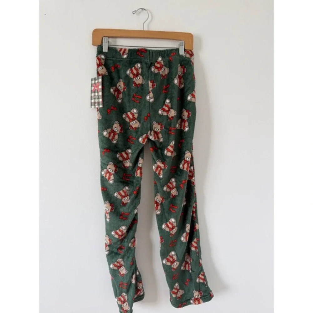 Women's‎ Blink Soft Plush Fleece Pajamas – Green Bear Print – Size Small – NWT